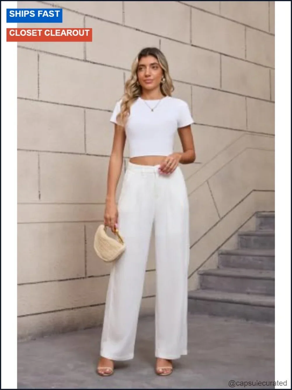 100% Linen Wide Leg Pants with Elastic Back Waist, Plus Size